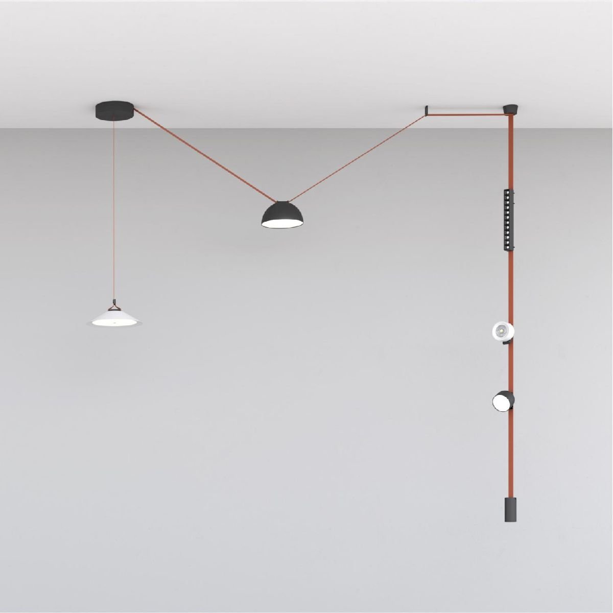 Трековый однофазный светильник Denkirs Belty Flow DK5561-BK