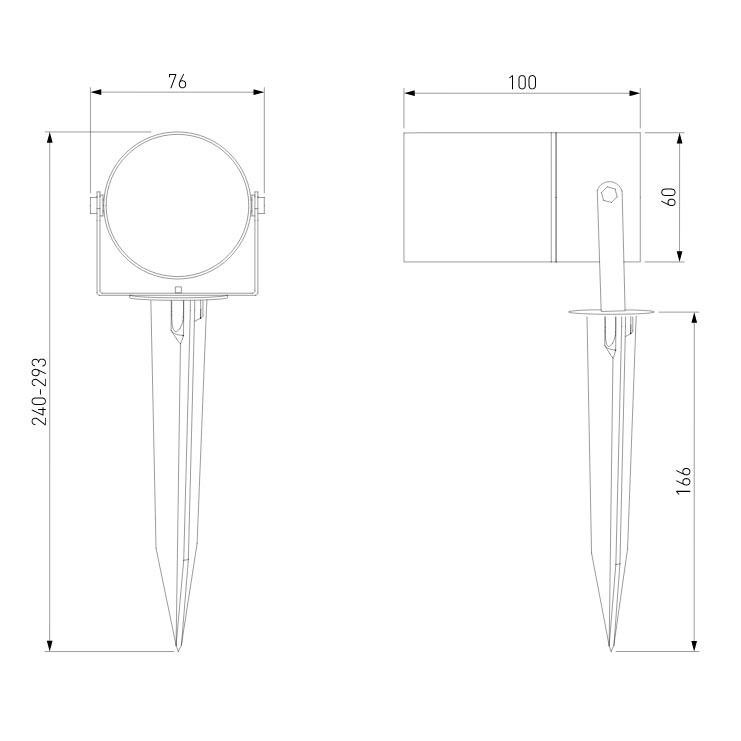 Ландшафтный светильник Elektrostandard Landscape/2 35146/S черный 4690389180958