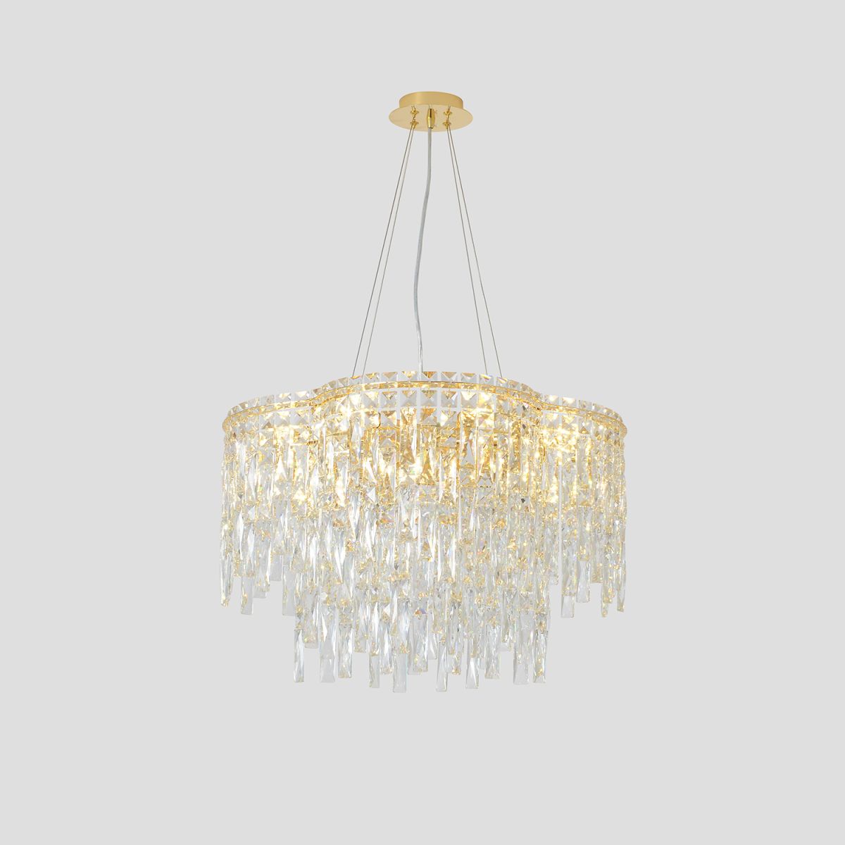 Подвесная люстра Crystal Lux ABRIL SP12 GOLD
