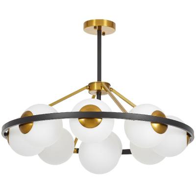 Подвесная люстра Lumina Deco Donzano LDP 8034-9 BK+WT Подвесная люстра Lumina Deco Donzano LDP 8034-9 BK+WT