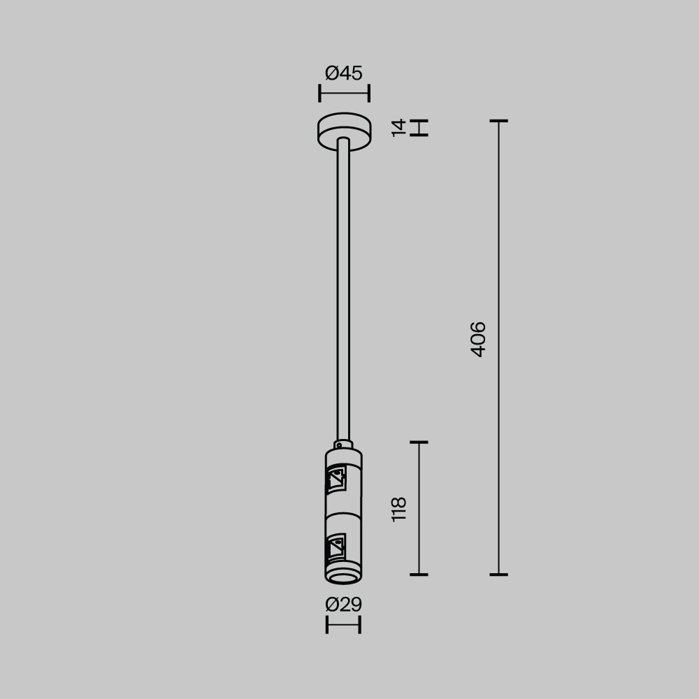 Крепление потолочное двойное Maytoni Flarity TRA158C-D1-B