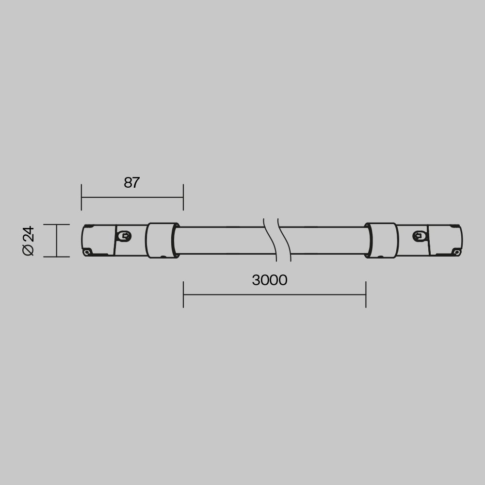 Трековый магнитный светильник Maytoni Tau TR209-1-48W3K-B