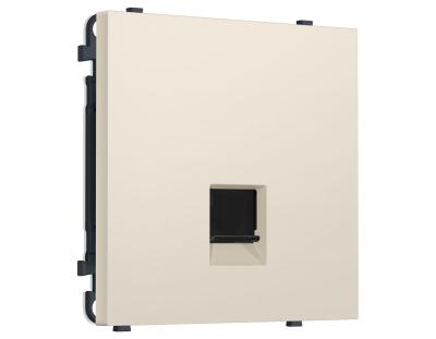 Комплект механизма компьютерной розетки SIGMA Бежевый матовый RJ-45 Ambrella Volt MS332010 (SP3320, PR188)