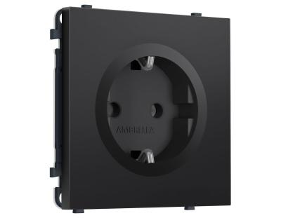 Комплект механизма электрической розетки SIGMA Черный матовый 50Hz 2P+E с/з 16A-250V QUANT PRO Ambrella Volt MS806010 (SP8060, PR141)