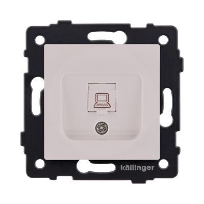 Розетка Ethernet RJ45 Cat.6, кашемир матовый Kollinger REA-018CM для Aspekt, Eleganz, Reflex