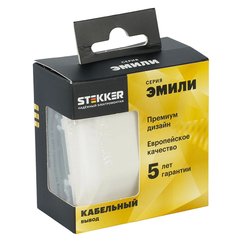 Кабельный вывод (механизм) Stekker Эмили RST00-5119-01 белый фарфор soft-touch 50220