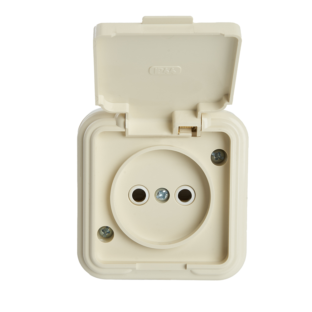 Розетка 1-местная б/з с крышкой Stekker Брест 49060