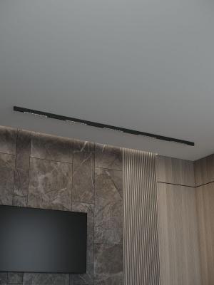 Трековая система со светильниками №2 трехфазная накладная Eldeko (48В, форма - прямая, 3м, 4000K) черная Hesby Lighting HSBL_kompl_E002_NI3B4K