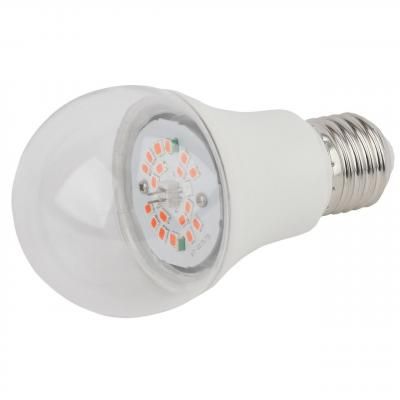 Лампа светодиодная для растений ЭРА E27 10W 1310K прозрачная FITO-10W-RB-E27-K