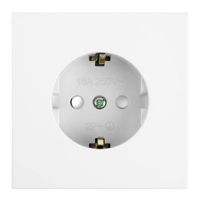 Розетка 1-местная с защитной шторкой с/з (механизм) Stekker Мия 250В 16А RST16-3110-01 белая магнолия 50440