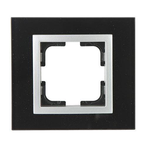 Рамка 1-постовая Mono Electric Style Glass чёрное стекло 107-720000-160