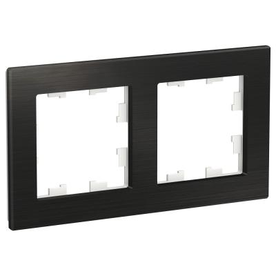 Рамка 2-ая Systeme Electric AtlasDesign Nature Металл оникс ATN312302