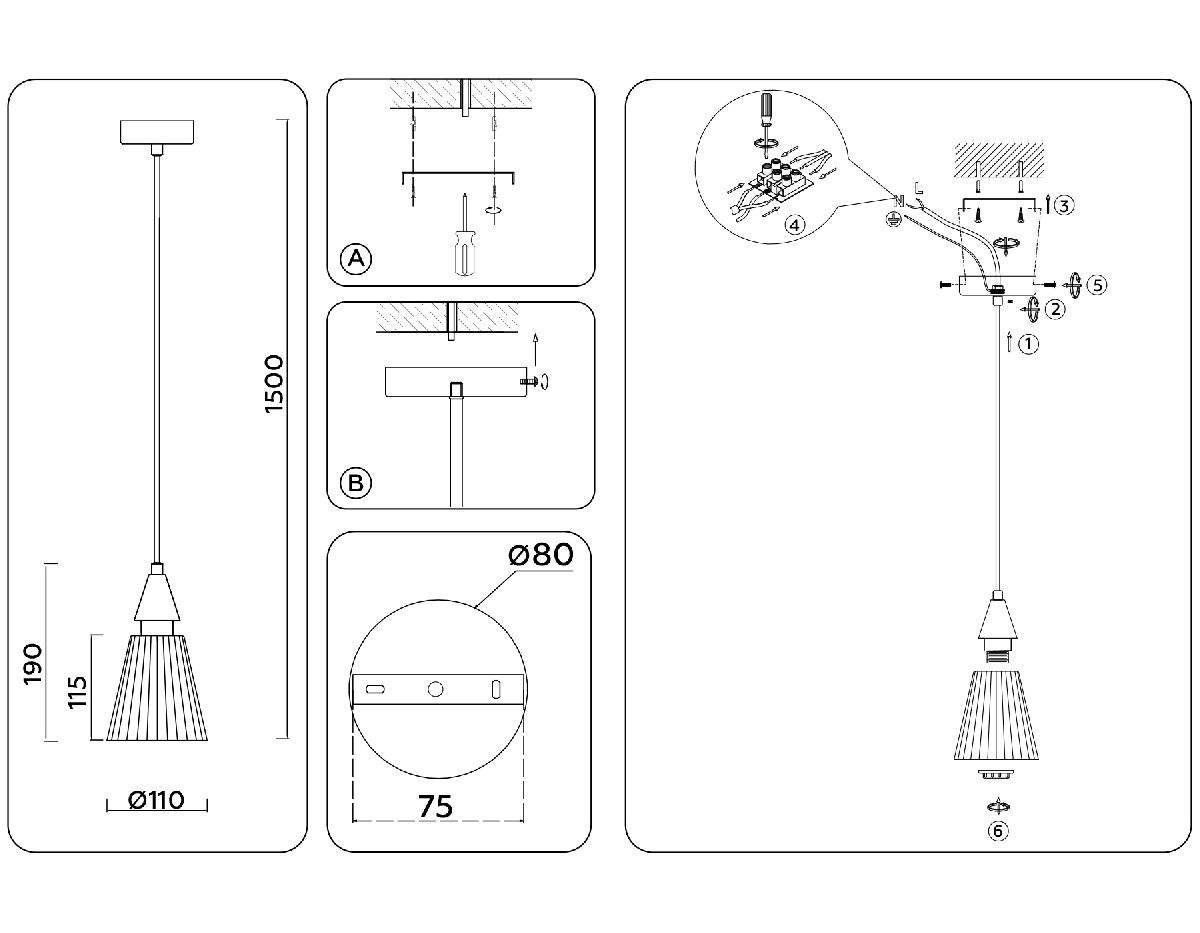 Подвесной светильник Ambrella Light High Light LH58111