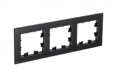 Рамка 3-ая Systeme Electric AtlasDesign Nature Металл оникс ATN312303