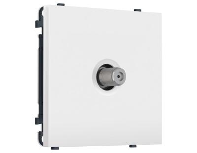 Комплект механизма TV розетки SAT SIGMA Белый матовый 5-2400MHz 3.5dB QUANT PRO Ambrella Volt MS133050 (SP1330, PR215)