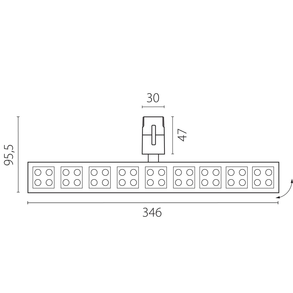 Трековый однофазный светильник Lightstar Due Hermes 270147
