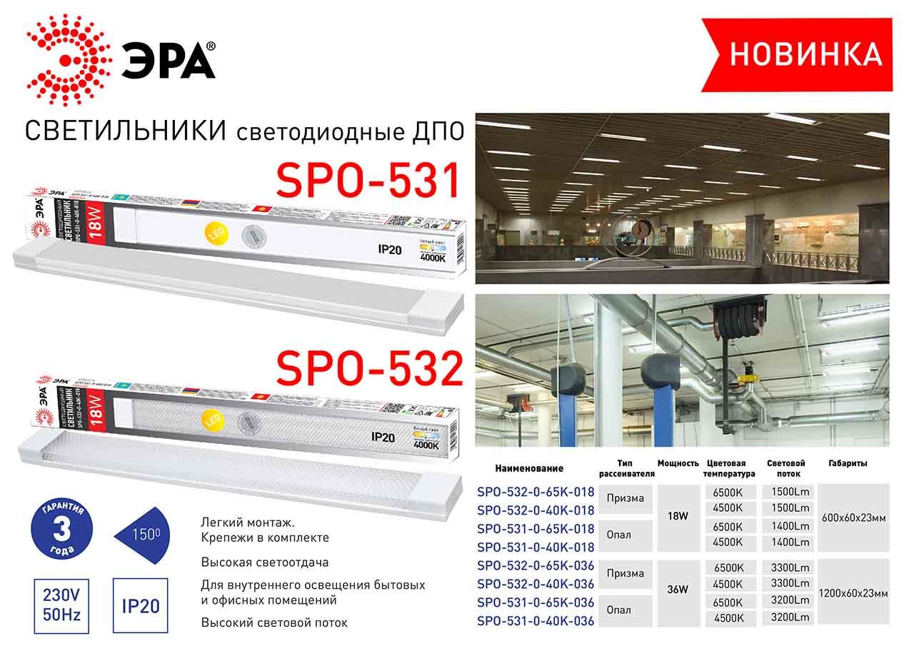 Потолочный светодиодный светильник ЭРА SPO-531-0-65K-036