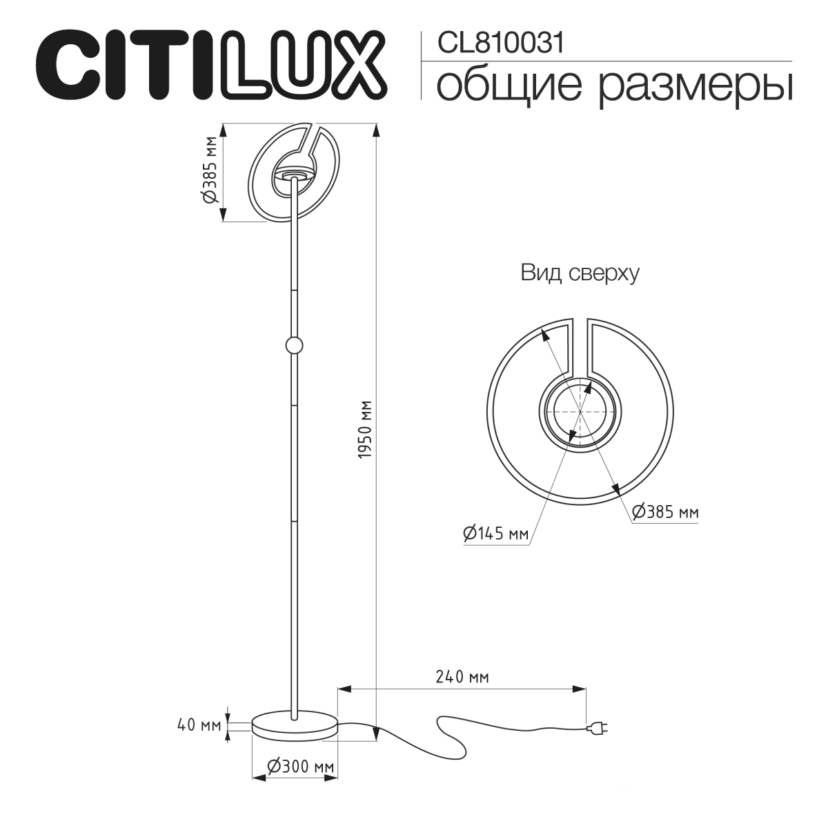 Торшер Citilux Loong CL810031