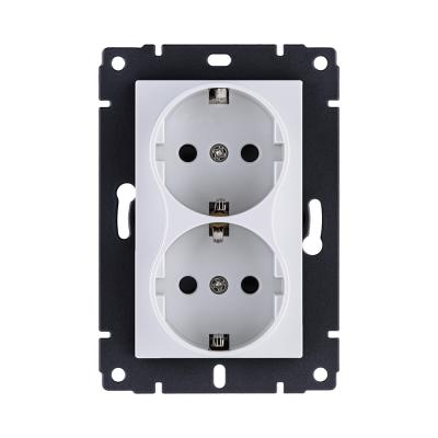 Розетка штепсельная SCHUKO двойная 16A/250 В, белый Kollinger REA-032WH для Aspekt, Eleganz, Reflex