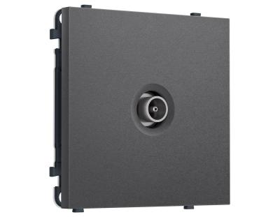Комплект механизма TV розетки оконечной SIGMA Антрацит серый 50-870 MHz 1dB QUANT PRO Ambrella Volt MS663010 (SP6630, PR202)