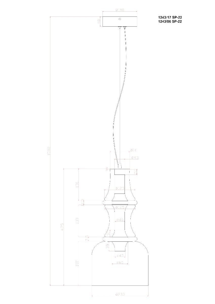 Подвесной светильник Divinare Volturn 1243/06 SP-22