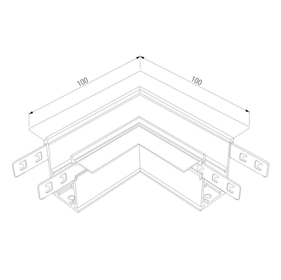 Коннектор L-образный внутренний Elektrostandard Slim Magnetic 85093/00 4690389178986