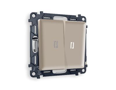 Комплект механизма 2-кл выключателя с подсветкой Ambrella Volt Alfa MA364015 Комплект механизма 2-кл выключателя с подсветкой Ambrella Volt Alfa MA364015