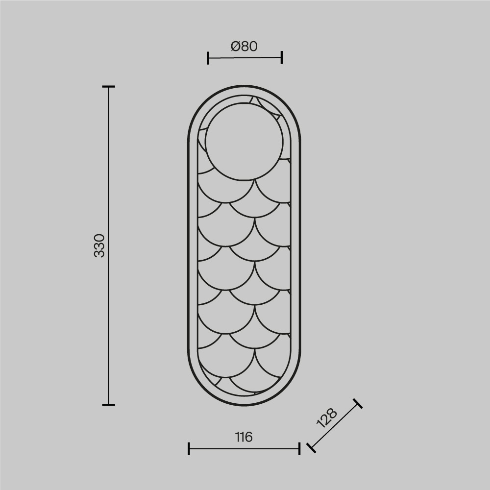 Настенный светильник Maytoni Perlamour MOD473WL-L20BSK