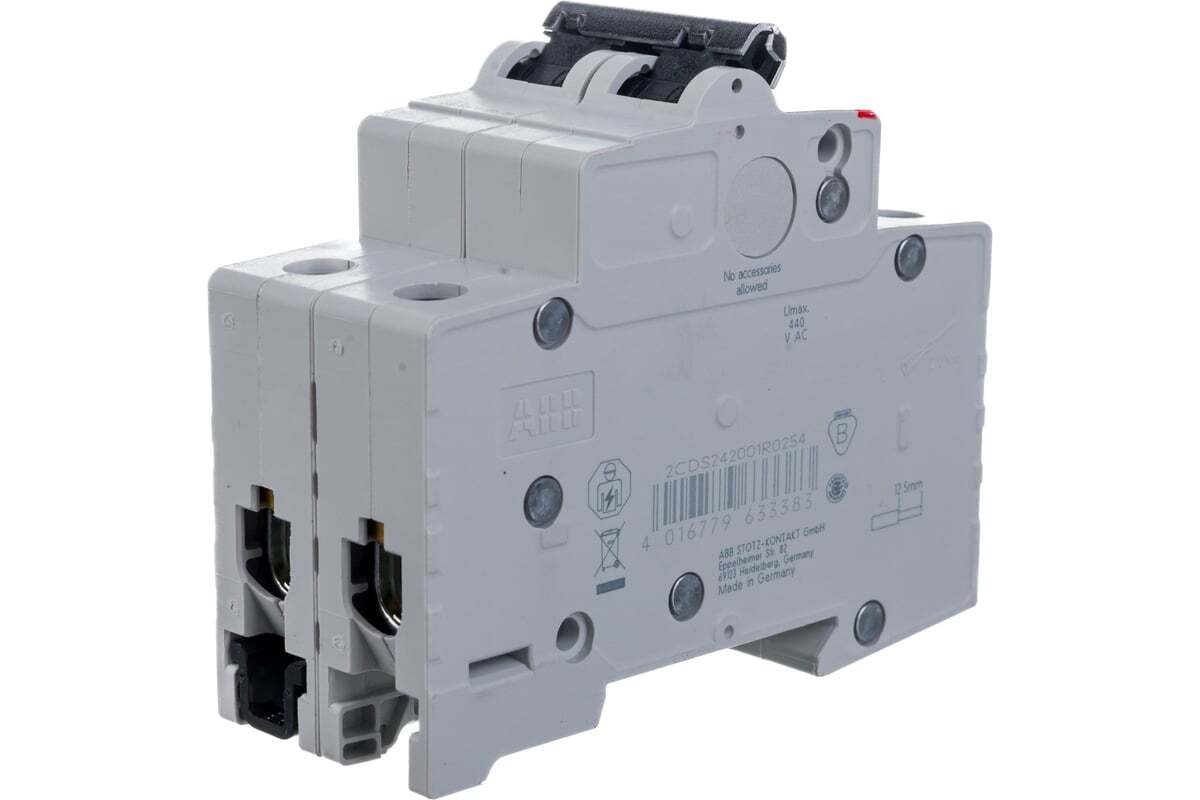 Автоматический выключатель ABB SH202L 2-полюсный C25 4,5кА