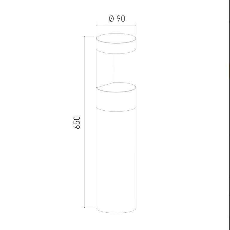 Уличный светодиодный светильник Elektrostandard Nimbus 35126/F черный 4690389175053