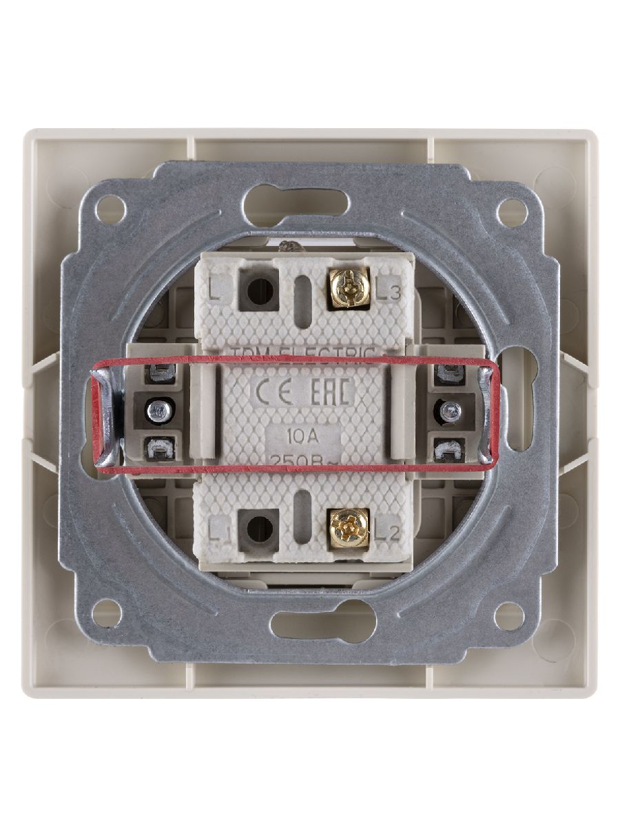 Выключатель одноклавишный с подсветкой Таймыр TDM Electric SQ1814-0104