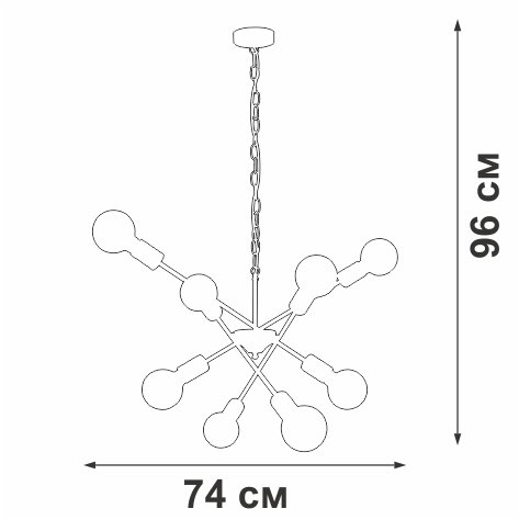 Подвесная люстра Vitaluce V4750-1/8