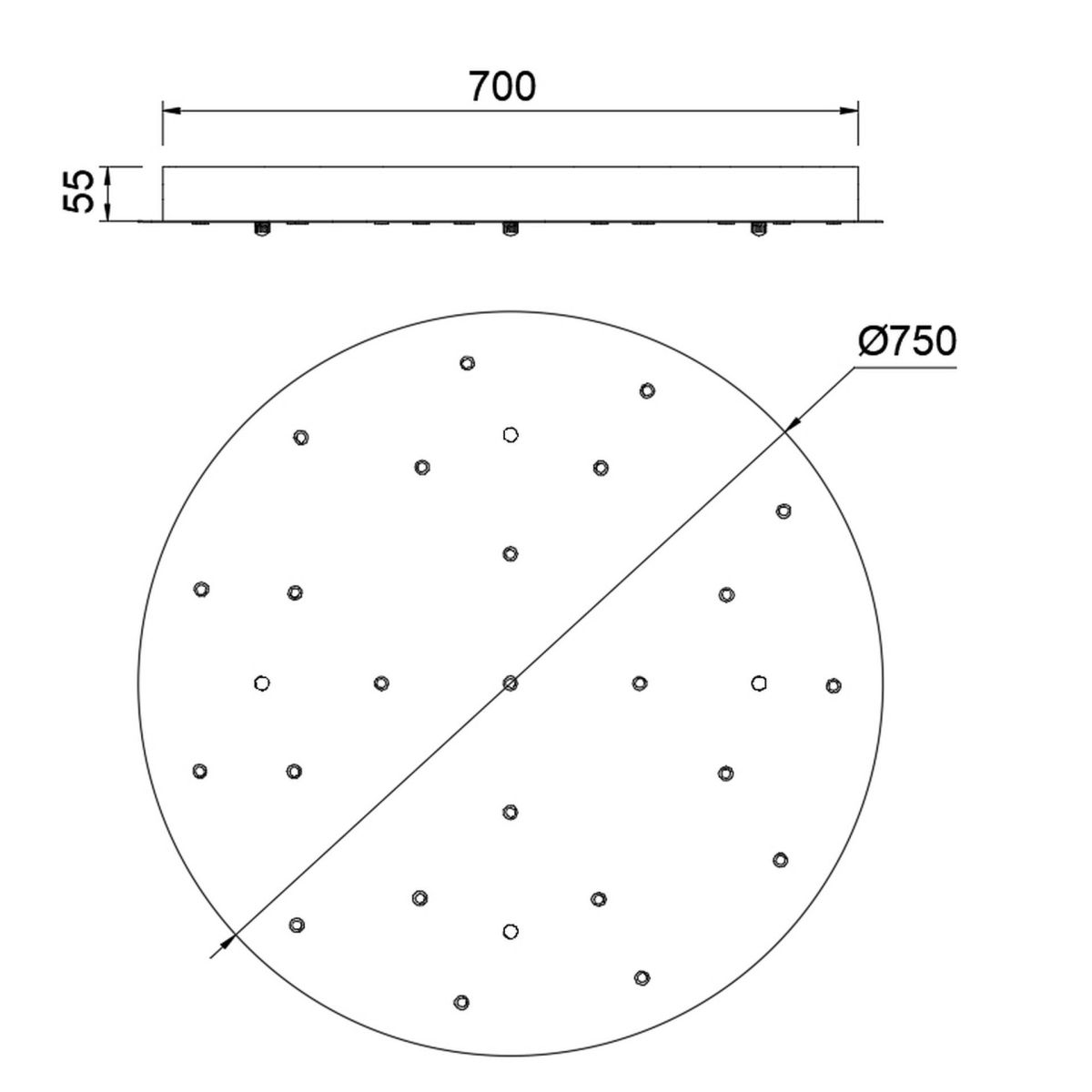 Основание потолочное 24L Mantra Modular Light Florones 9377