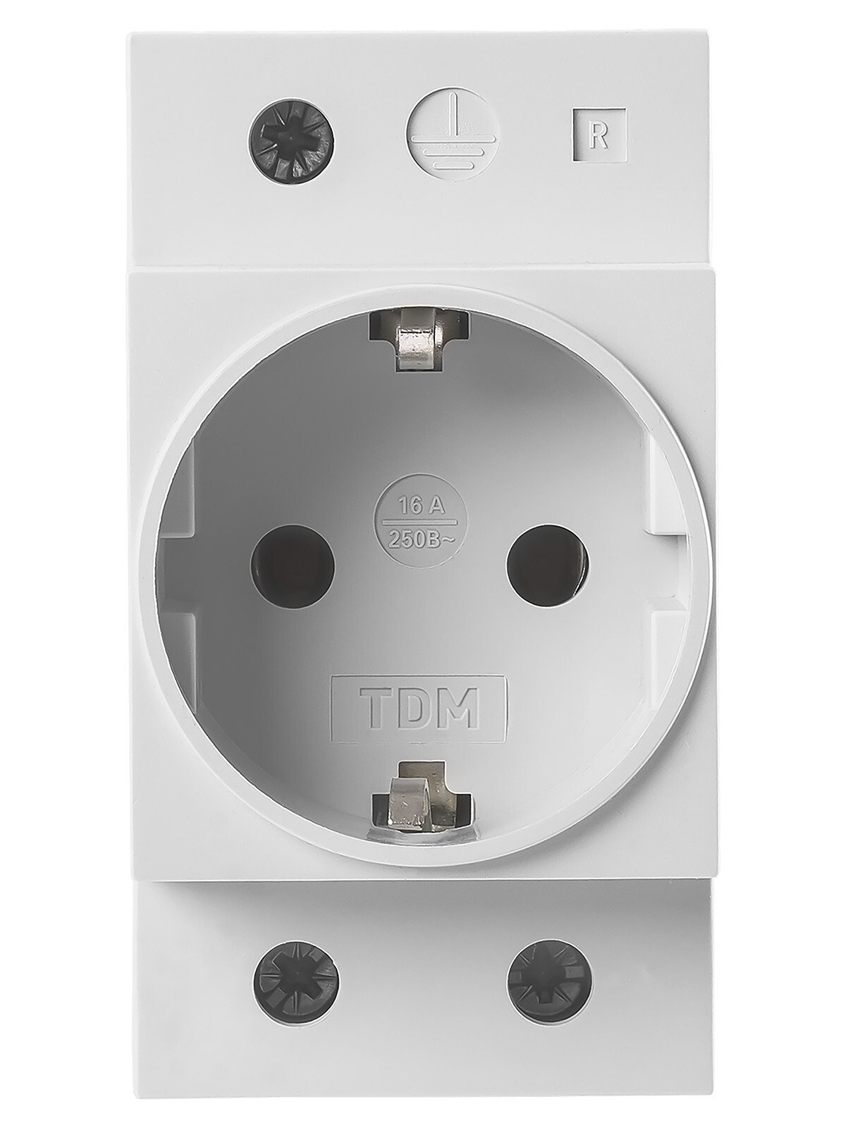 Розетка на дин-рейку с заземляющим контактом РАр10-3-ОП Shuko TDM