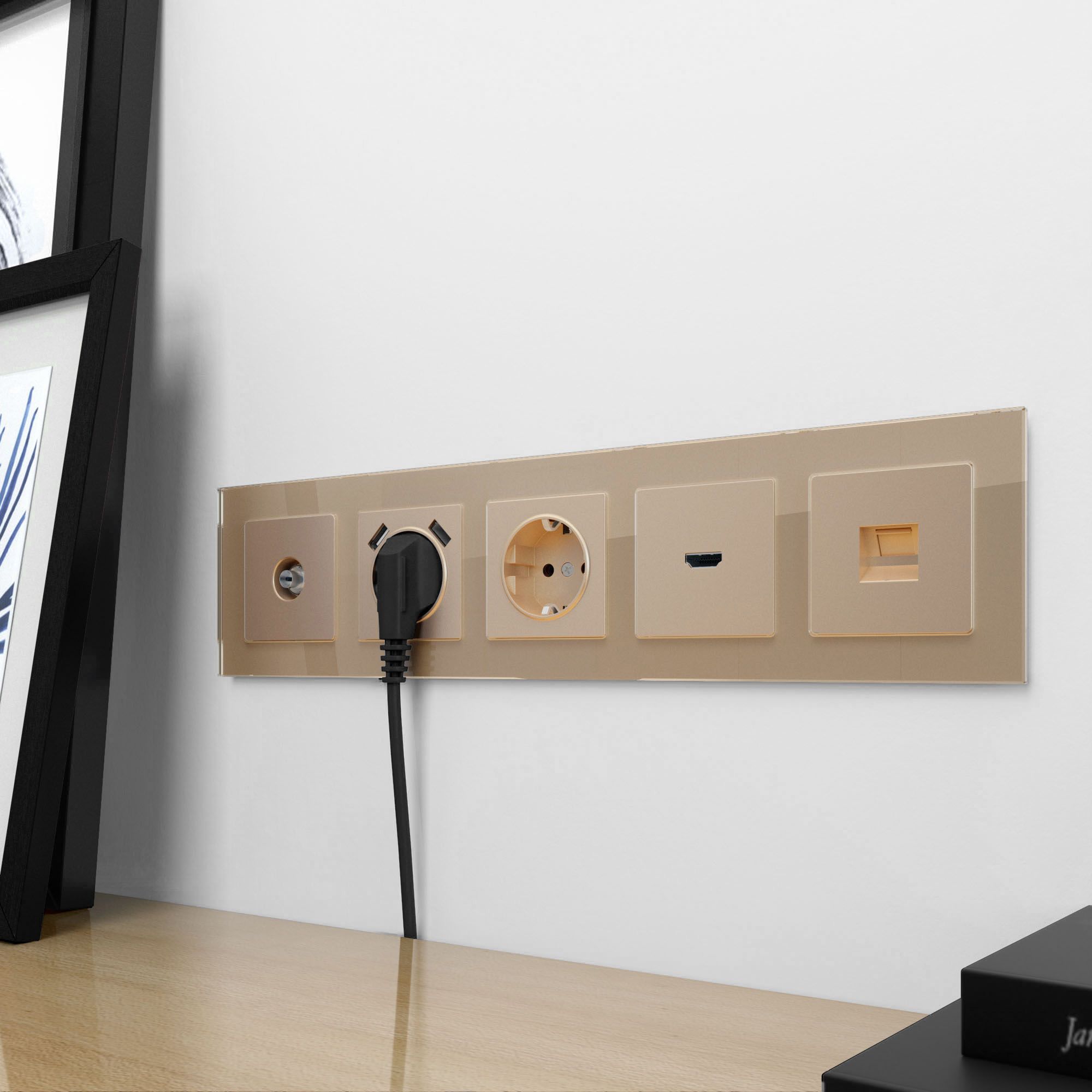 Накладка для розетки HDMI шампань WL11-HDMI-CP 4690389124518