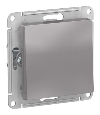Кнопка нажимная сх.1, 10АХ, механизм Systeme Electric AtlasDesign Алюминий ATN000315