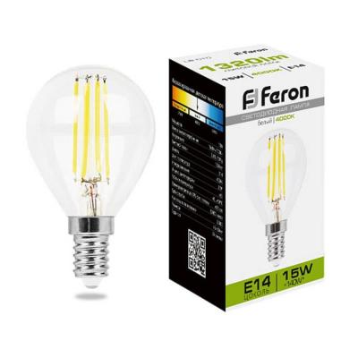 Лампа светодиодная Feron LB-515 Шарик E14 15W 4000K 38250