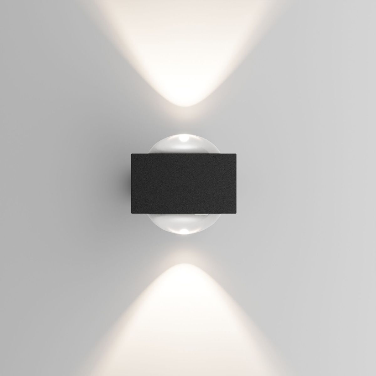 Уличный настенный светильник Elektrostandard Lenses черный 35191/W 4690389216428 a070458