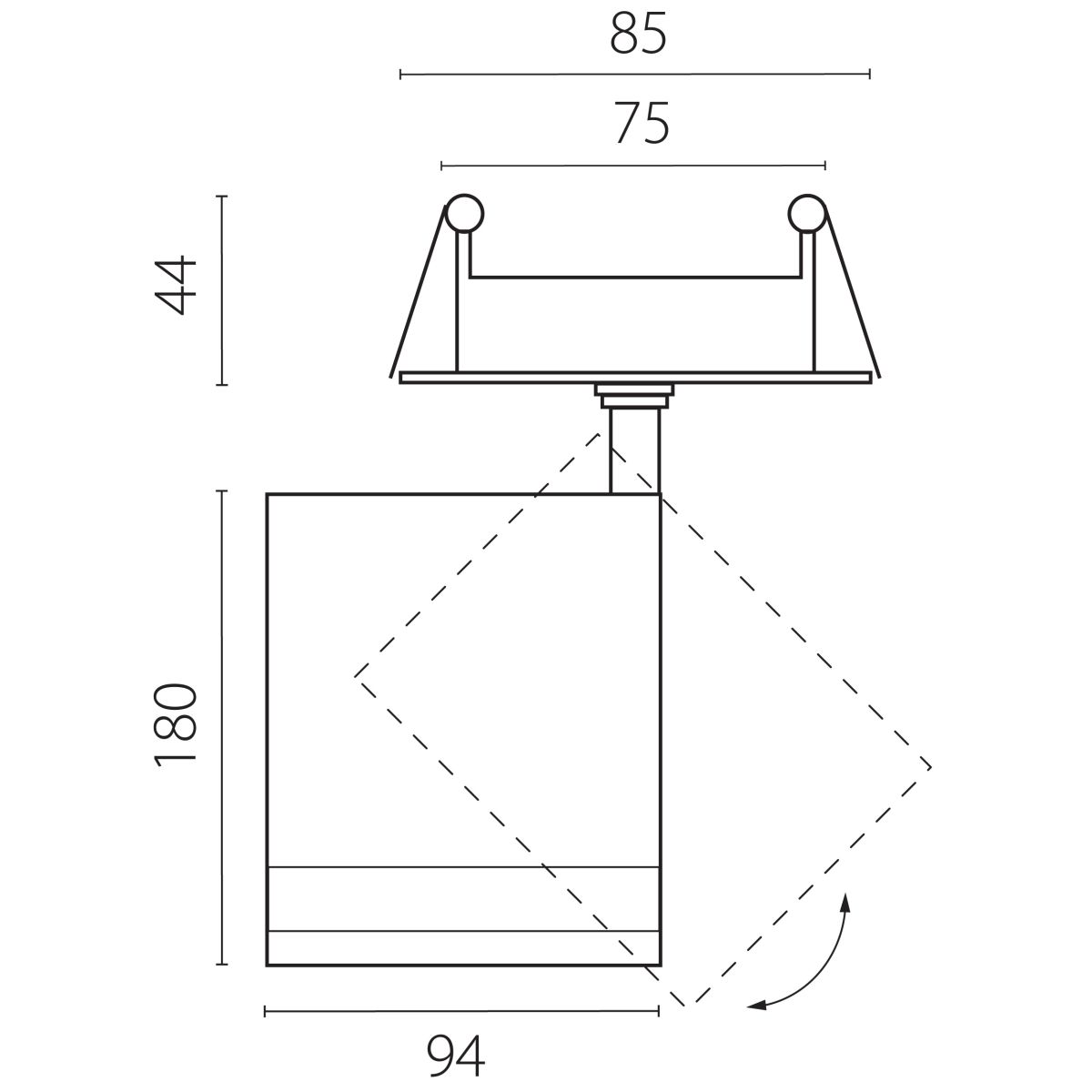 Встраиваемый светильник 20-55G с адаптером Lightstar Canno Pro C4407RS