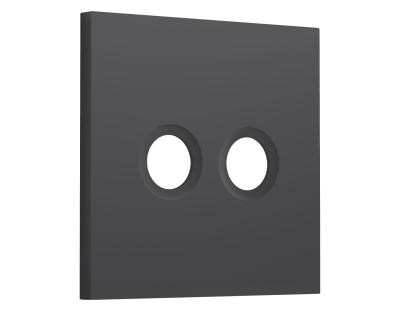Лицевая панель SIGMA (Графит Мягкое касание) для TV двойной розетки QUANT PRO Ambrella Volt SP9133