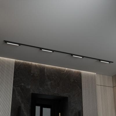 Трековая система со светильниками №1 однофазная накладная Skylite (220В, форма - прямая, 4м, 3000K) черная Hesby Lighting HSBL_kompl_S001_NI4B3K