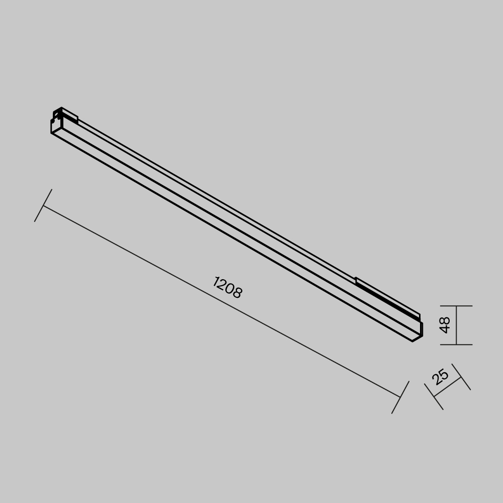 Уличный трековый светильник Maytoni Basis O-TR02-1-S-30WB3K
