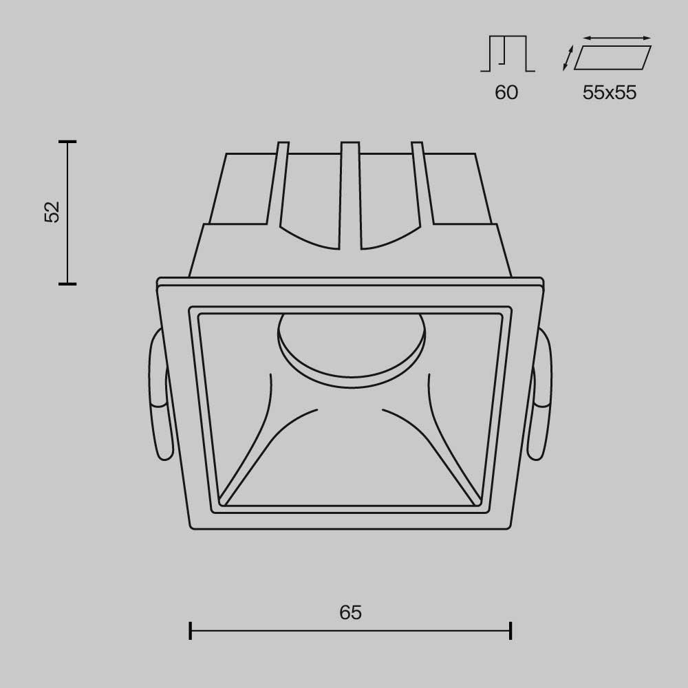 Встраиваемый светильник Maytoni Alfa LED DL043-01-10W4K-D-SQ-WB