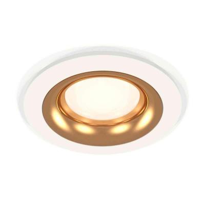 Комплект встраиваемого светильника Ambrella light Techno Spot XC7621005 SWH/PYG белый песок/золото желтое полированное (C7621, N7014)