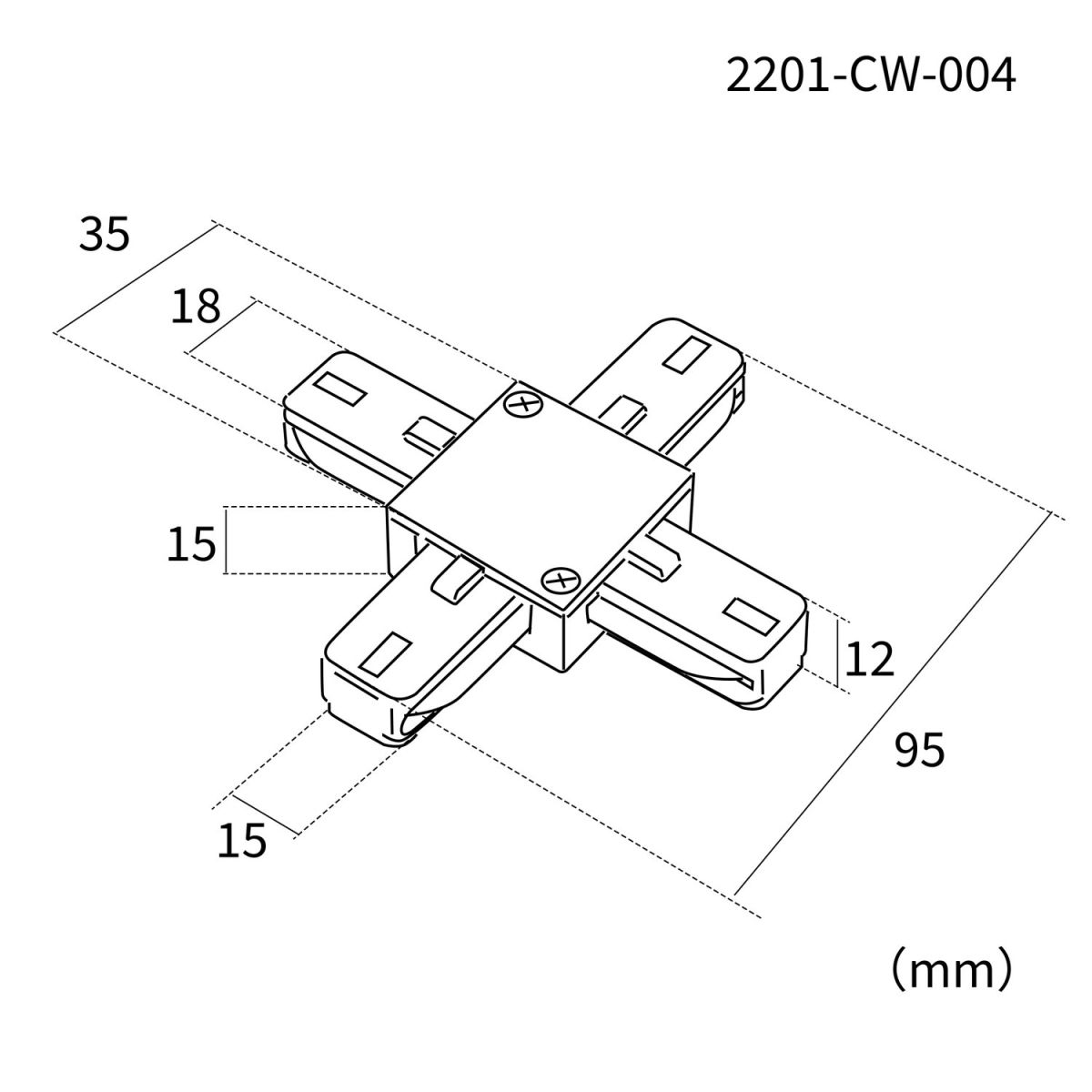 Коннектор для однофазного шинопровода Favourite Practica 2201-CW-004
