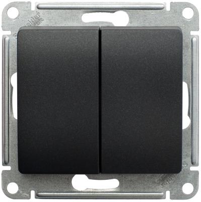 Переключатель 2-клавишный, сх.6, 10АХ Systeme Electric Glossa Антрацит GSL000765
