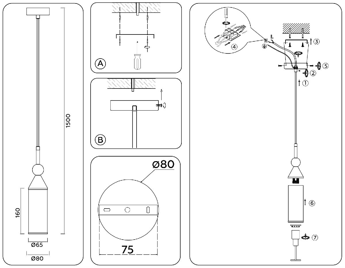 Подвесной светильник Ambrella Light High Light LH55271
