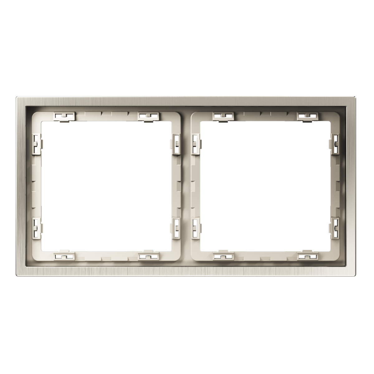 Рамка металлическая на 2 поста Voltum S70 Metal (никель) VLSM120211