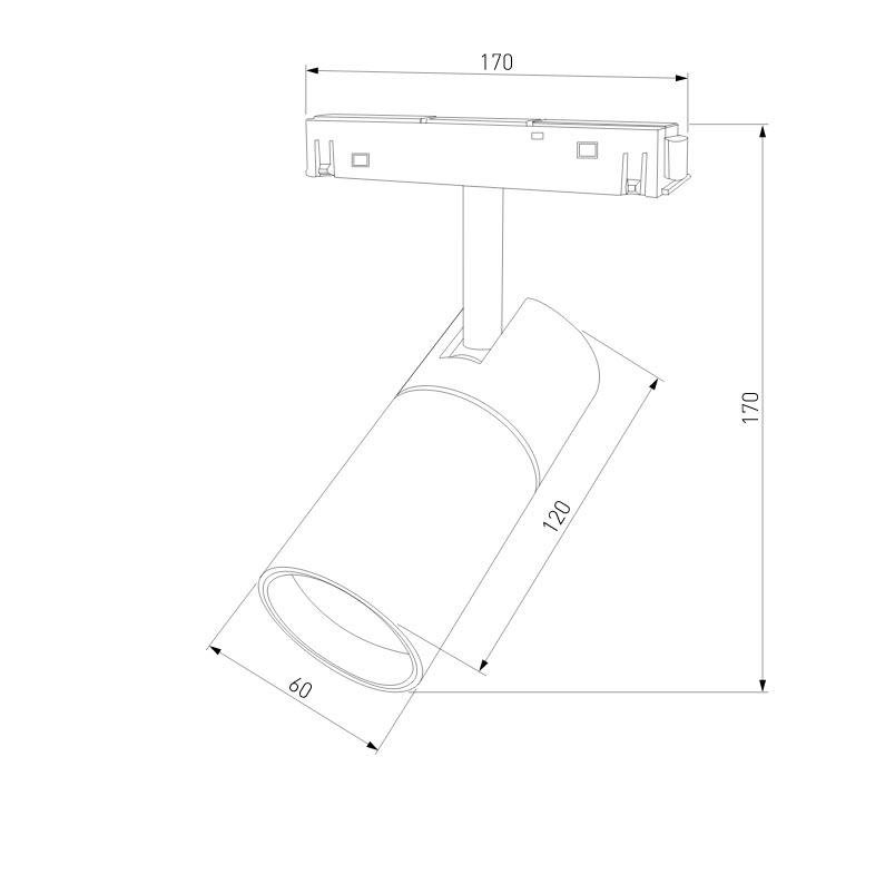 Трековый светодиодный светильник Elektrostandard Slim Magnetic 85012/01 4690389178887