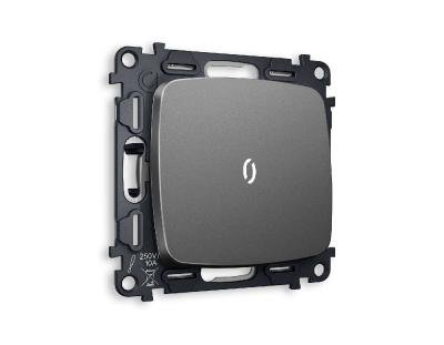 Комплект механизма 1-кл проходного выключателя с подсветкой Ambrella Volt Omega MO652035